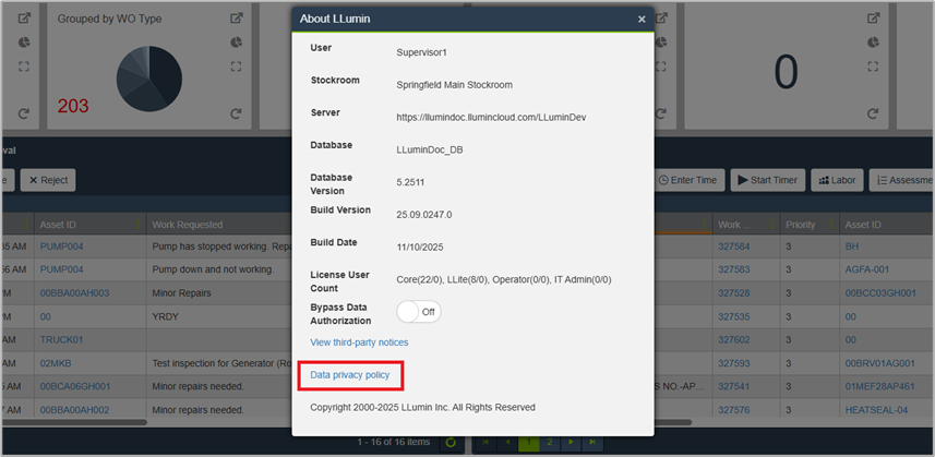 Data Privacy Policy page